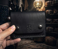Handmade Moroccan Leather Wallet – Sani Leather (Minimalist Snap Closure)