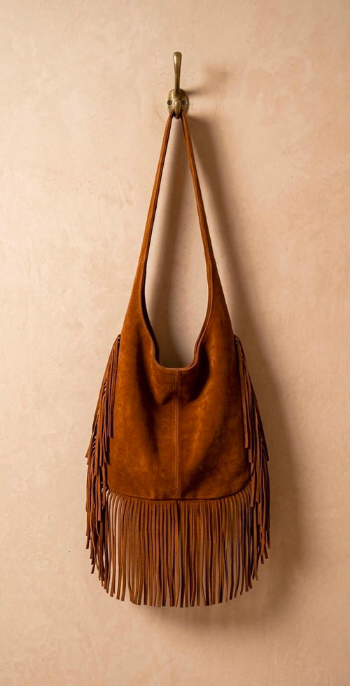 Handcrafted Genuine Leather Boho Shoulder Bag | Authentic Moroccan Craftsmanship